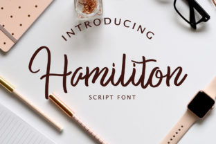Hamiliton Font: Romantic Script for Makers